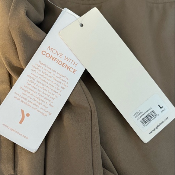 Yogalicious Women’s Jogger Pants in Taupe Brown - Picture 2 of 3